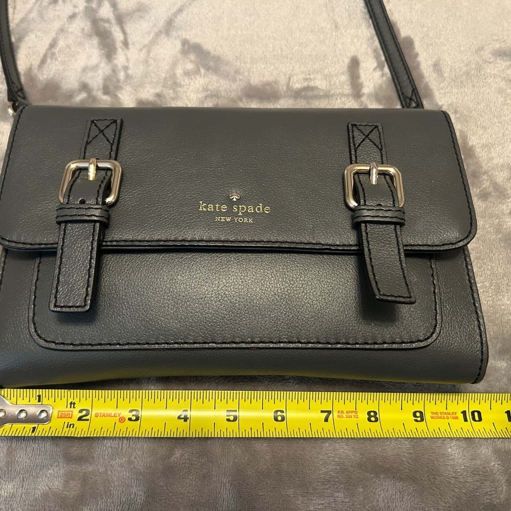 kate spade Gray Leather Buckle Crossbody Bag - Picture 11 of 13